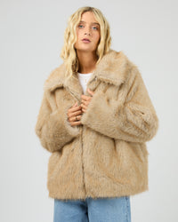 ALL ABOUT EVE / SABLE FAUX FUR JACKET / 6476292