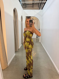 BY FRANKIE / CHOC - GREEN PALMA PANT / 521-20