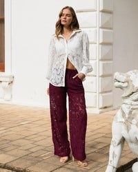 EBBY & I / ROSIE LACE SHIRT / WHITE / VV11271