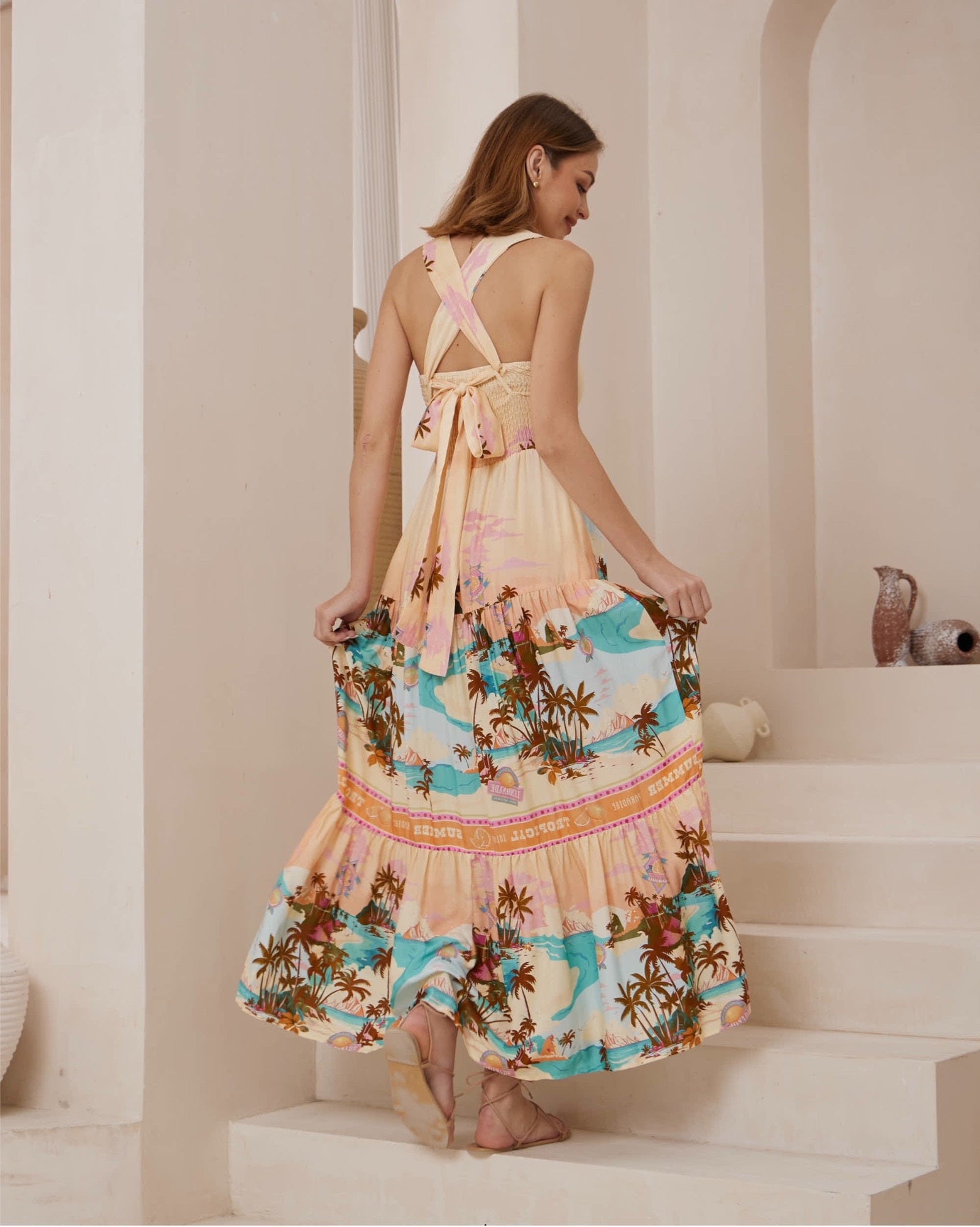 IRIS MAXI / LEMONADE CROSSOVER DRESS