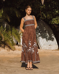 WHITE CLOSET / TROPICAL MOSAIC MAXI DRESS / TFE10853