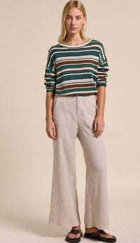 LITTLE LIES / OSAKA LINEN OATMEAL PANTS / R24122901