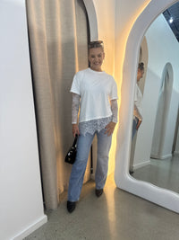 BY FRANKIE / WHITE LS LACE TEE / 2026-2