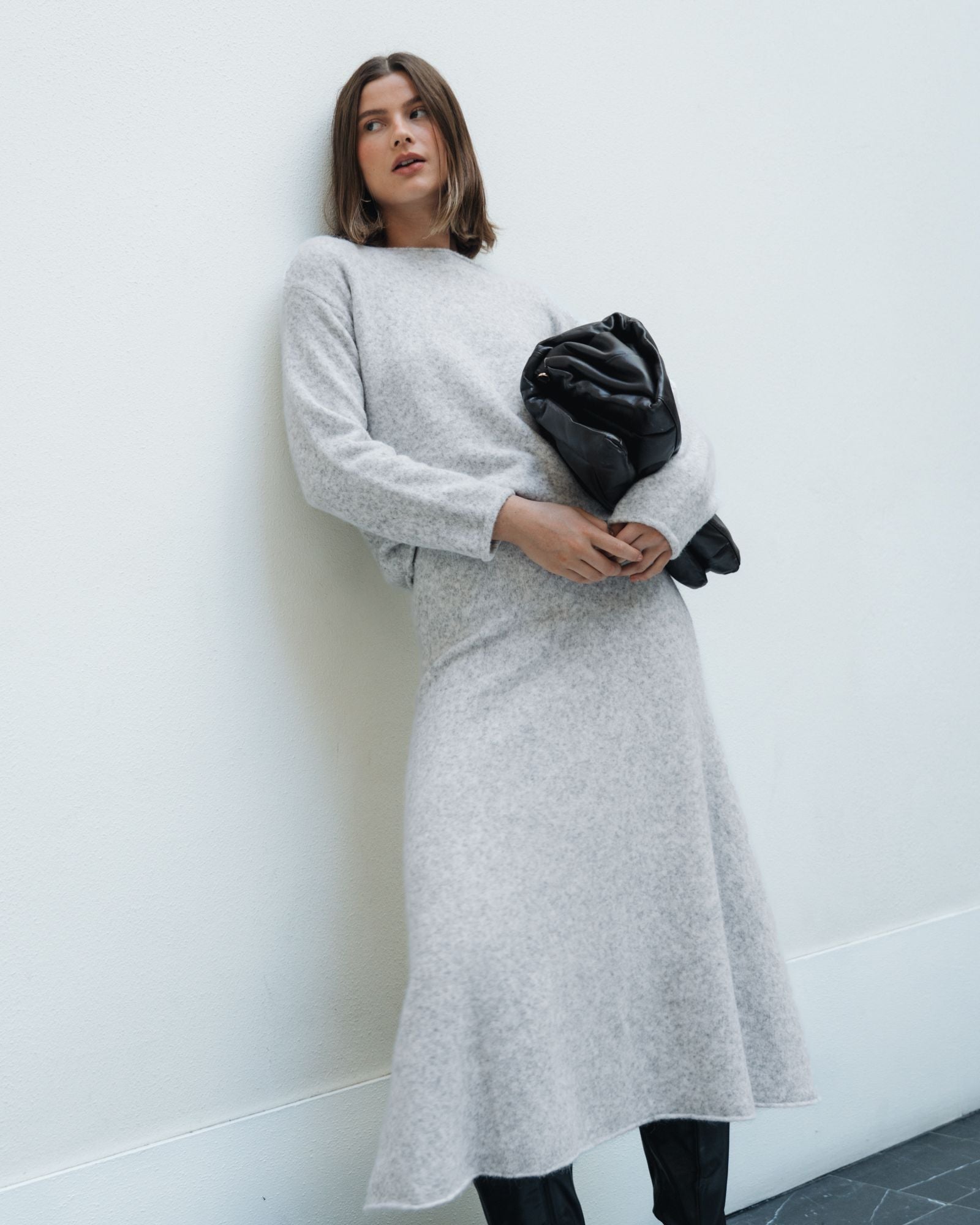 WHITE CLOSET / ROLLED EDGE SKIRT  / TF10759