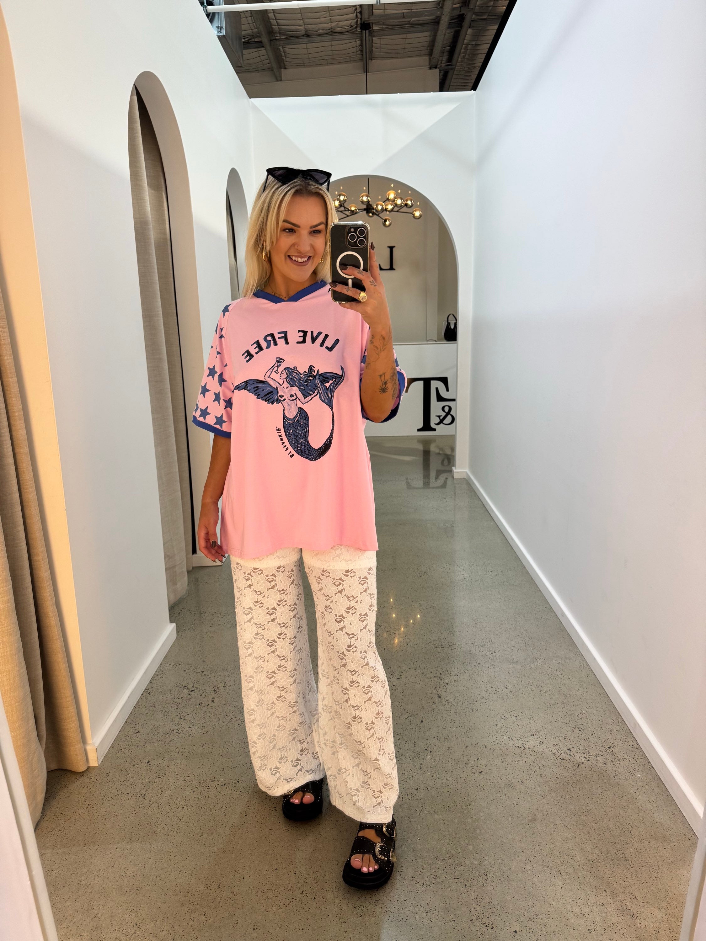 BY FRANKIE / LIVE FREE OVERSIZED TEE / 751-31