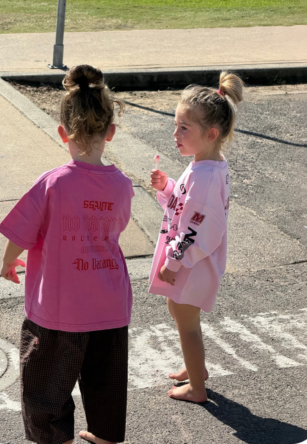SSAINT / KIDS SIGNATURE MOTO TEE / PINK
