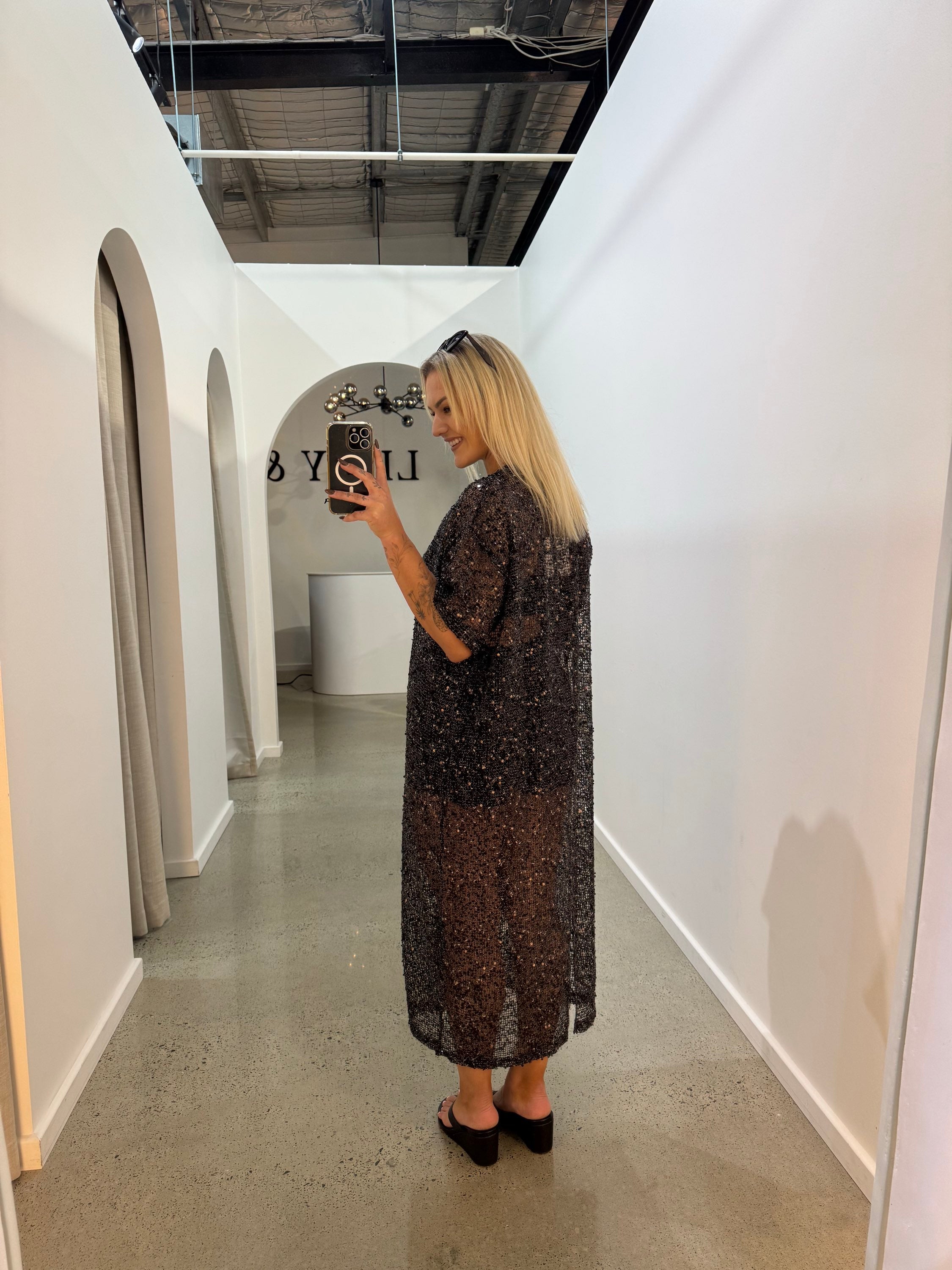 BY FRANKIE / BLACK SEQUIN DRESS / 699-3