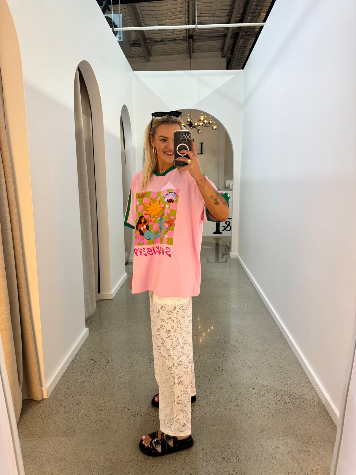 BY FRANKIE / SUNKISSED MERMAID PINK TEE / 751-37