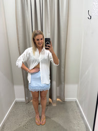 BY FRANKIE / CUPRO PALE BLUE SKIRT / 585-5