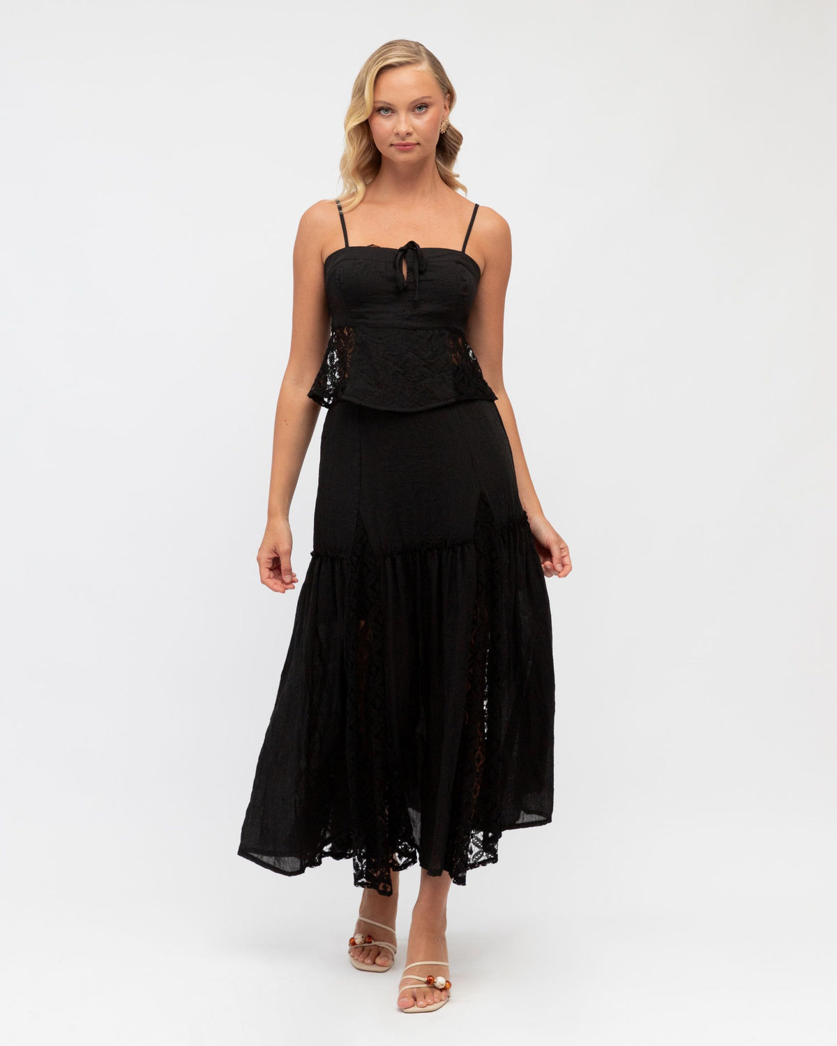 PAPER HEART / INDIANNA LACE INSERT BLACK TOP / PH13201