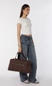 PETE+ JAIN / LITA PADDED OVERNIGHT BAG / CHOC