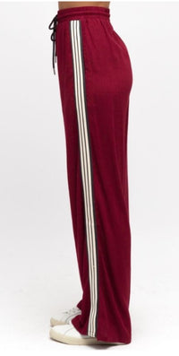 LABEL OF LOVE / STRIPPED PANTS / MAROON / LOL21654-2