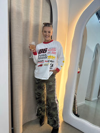 BY FRANKIE / WHITE MOTO LS TEE / 789-2