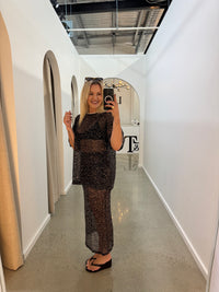 BY FRANKIE / SEQUINS KNIT SKIRT / BLACK  / 163-3