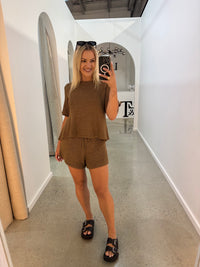BY FRANKIE / CHOCOLATE KNIT TOP / 2588