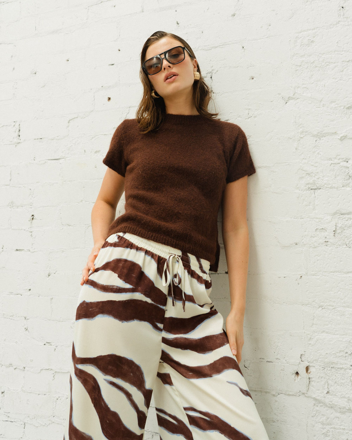 WHITE CLOSET / HOLLY KNIT TEE / TF11630