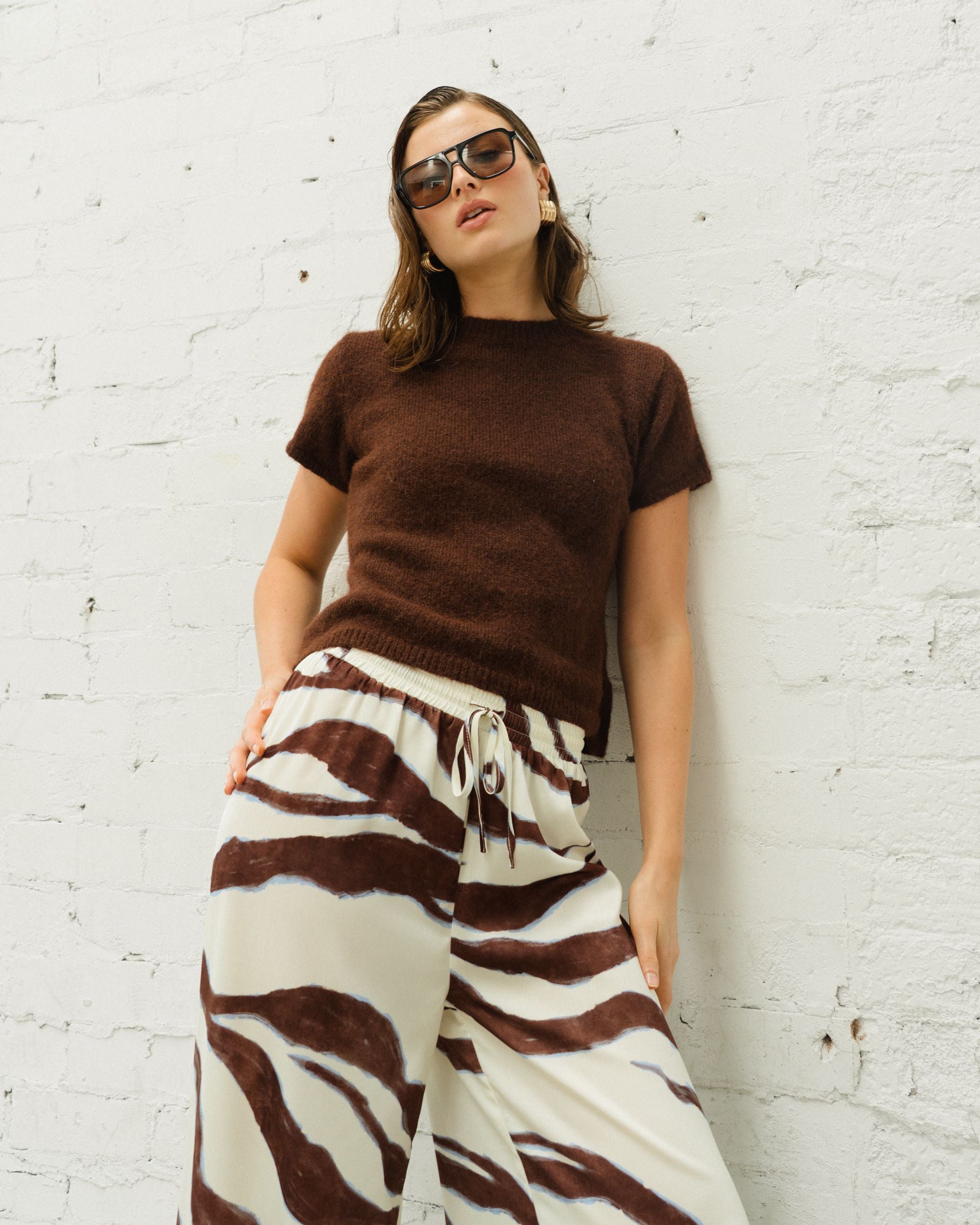 WHITE CLOSET / HOLLY KNIT TEE / TF11630