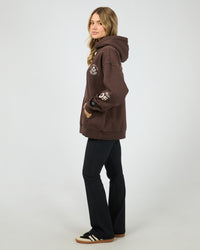 ALL ABOUT EVE / SERENE CHOCOLATE RELAXED HOODIE / 6476112.BRN