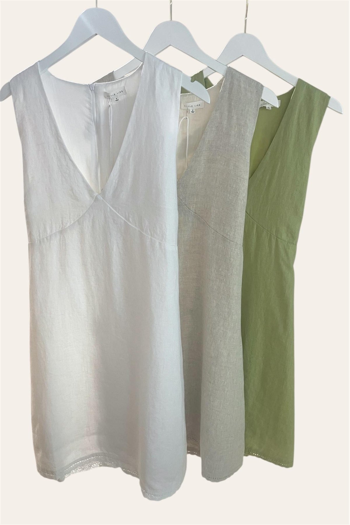 LITTLE LIES / CROCHET TRIM DRESS /  GREEN / R25120803