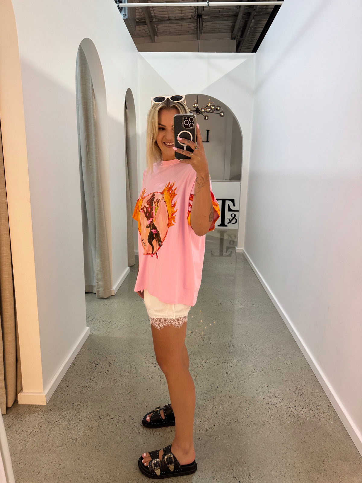 BY FRANKIE / FLAMIN COWGIRL TEE / 610-13