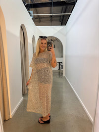 BY FRANKIE / BEIGE SEQUINS DRESS / 699-2