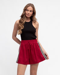 LINEN LUX / LINE UP SHORTS / RED / VVN11529-2