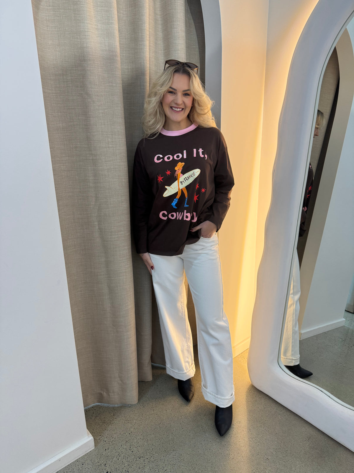 BY FRANKIE / COOL IT COWBOY LS TEE / BROWN / 787-5