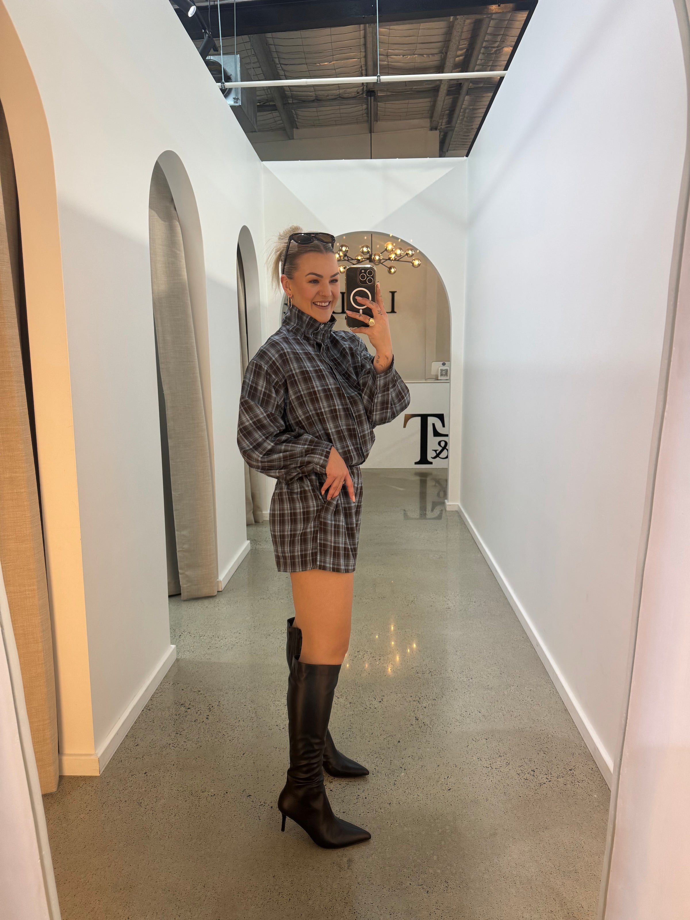 BY FRANKIE / BLUE PLAID SHORTS / 924-2