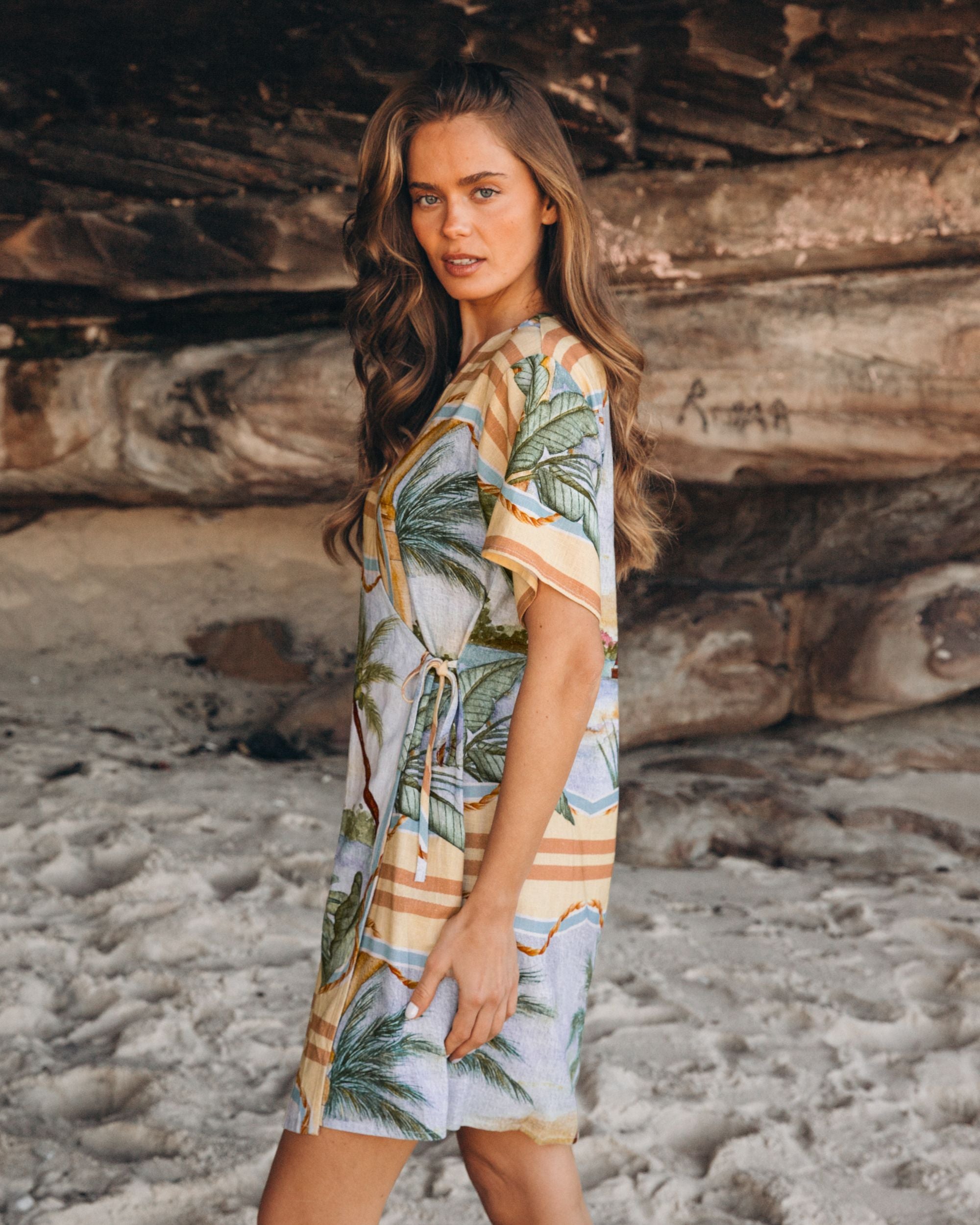 LINEN LUX / ENDLESS SUMMER WRAP DRESS / VVNE11282