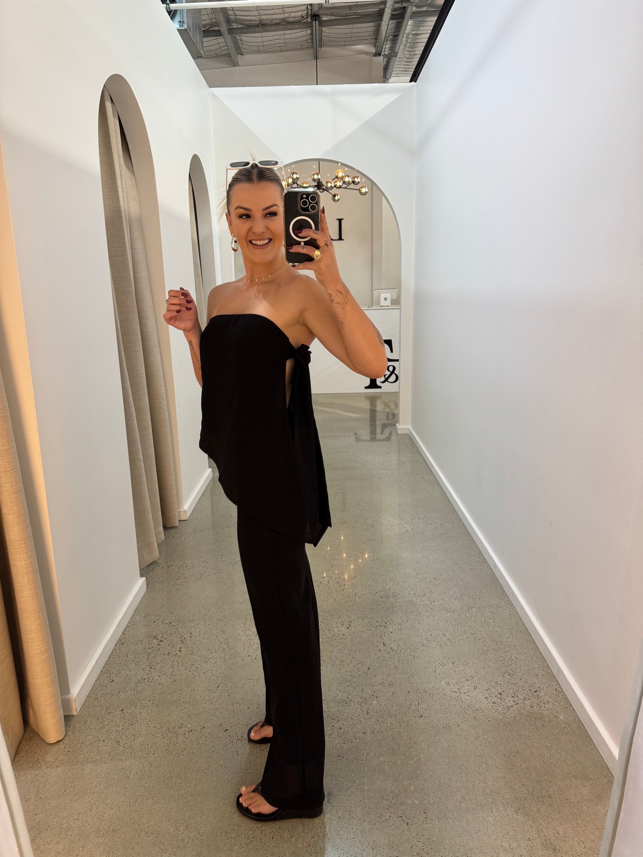 BY FRAKIE / BLACK SHEER PANT / 598-1
