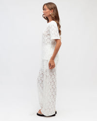 WHITE CLOSET / JENNA LACE TEE / IVORY/ TF10936-2
