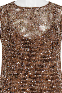 ALL ABOUT MARY / CHOC SEQUINS DRESS /  EW8319M