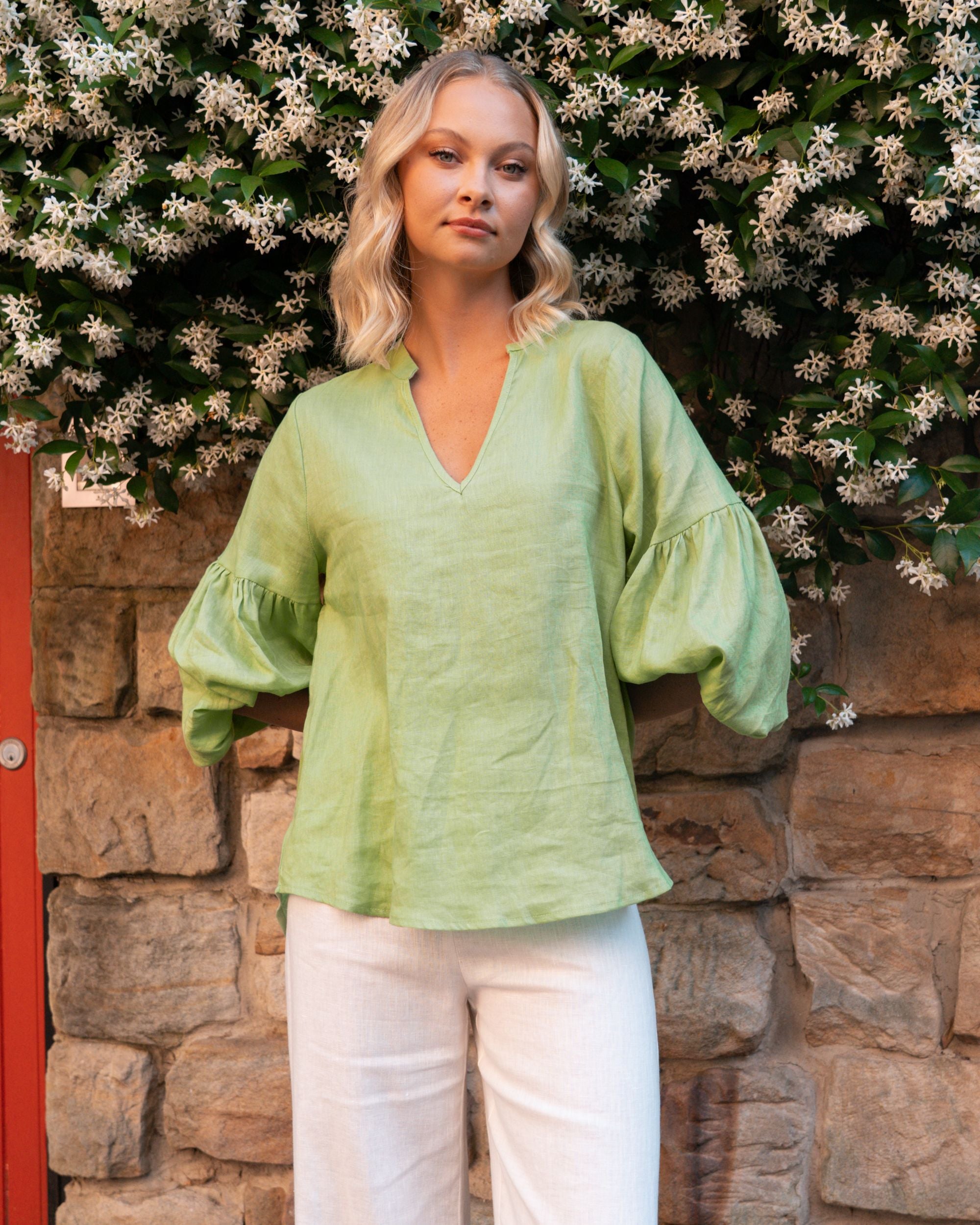 WHITE CLOSET / CASTAWAY GREEN TOP / TFL7924-T-11