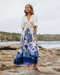 LABEL OF LOVE / INDIGO ISLAND MIDI DRESS / LOLE11066-7