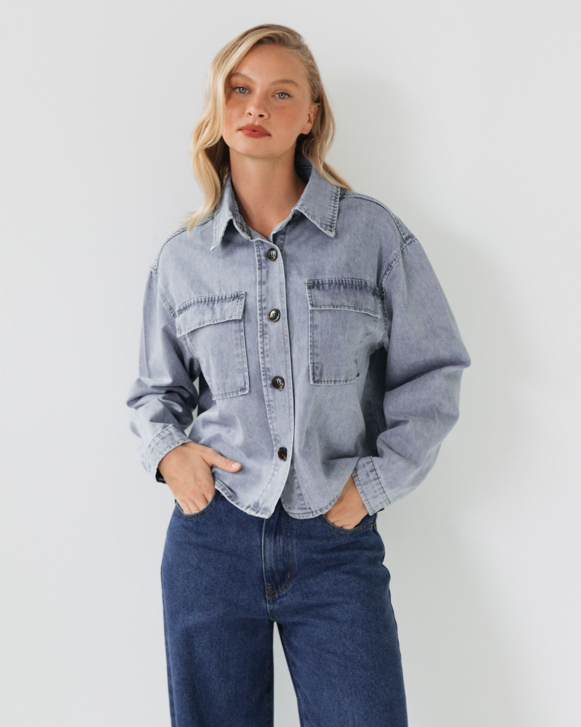 WHITE CLOSET / DION DENIM JACKET/ TF11635