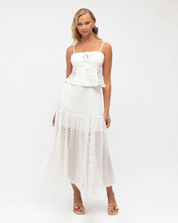 PAPER HEART / INDIANNA WHITE LACE INSERT SKIRT / PH13201