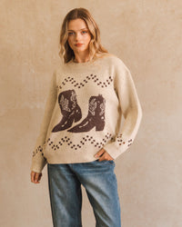 PAPER HEART / THESE BOOTS ARE MADE FOR WALKING KNIT JUMPER / VV11814