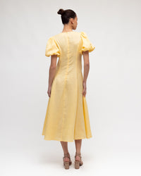 WHITE CLOSET / LEMON TWIST LINEN DRESS / TFL8545-27