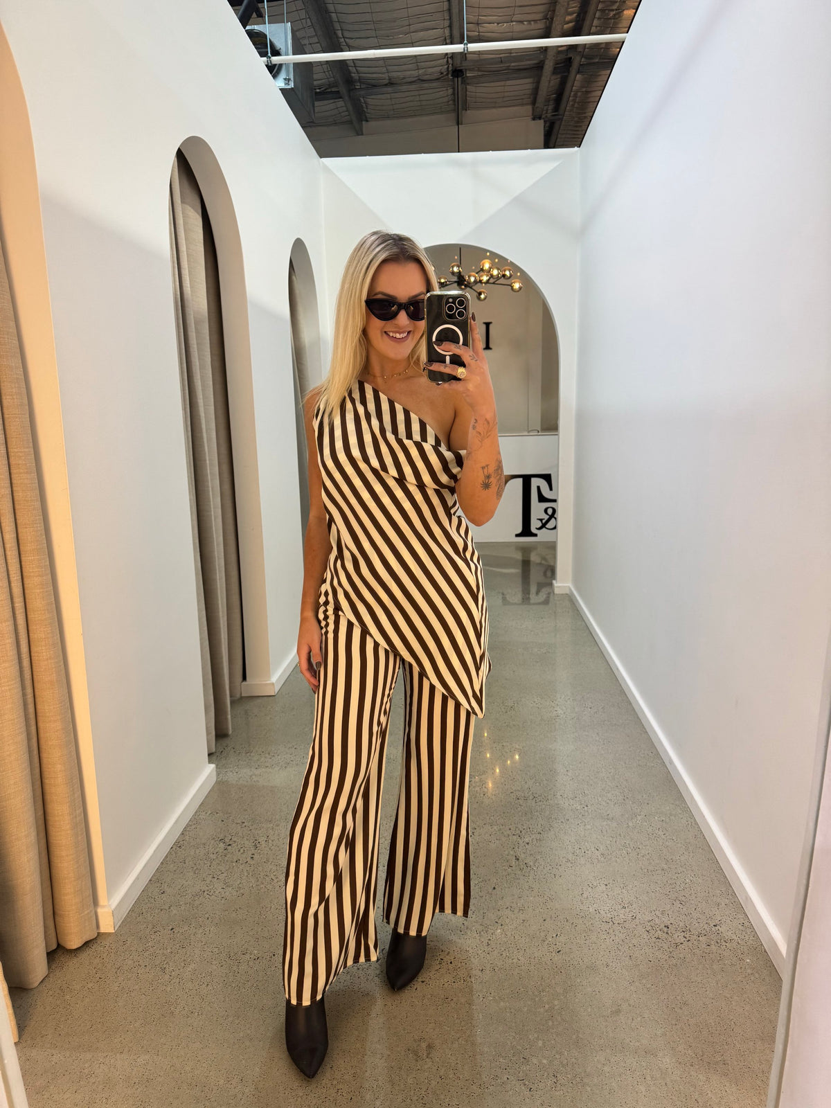 BY FRANKIE / CHOC STRIPPED PANTS  / 180-17