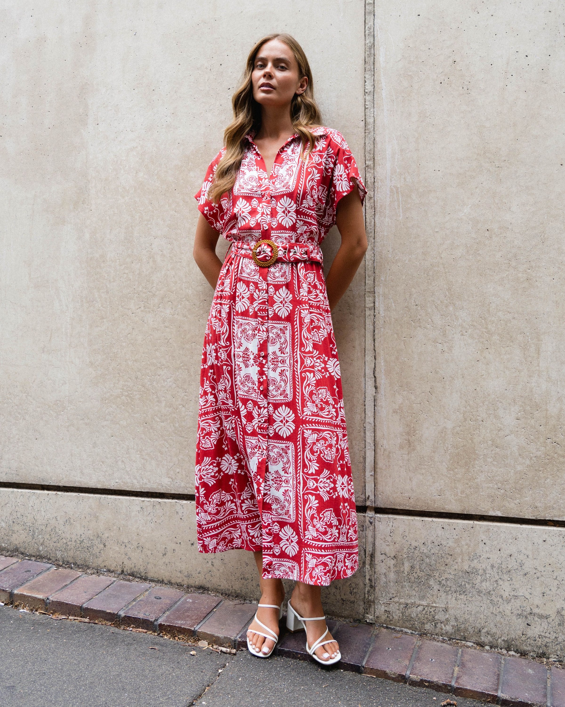 LINEN LUX / SUNDOWNER MAXI DRESS / VVNE11093