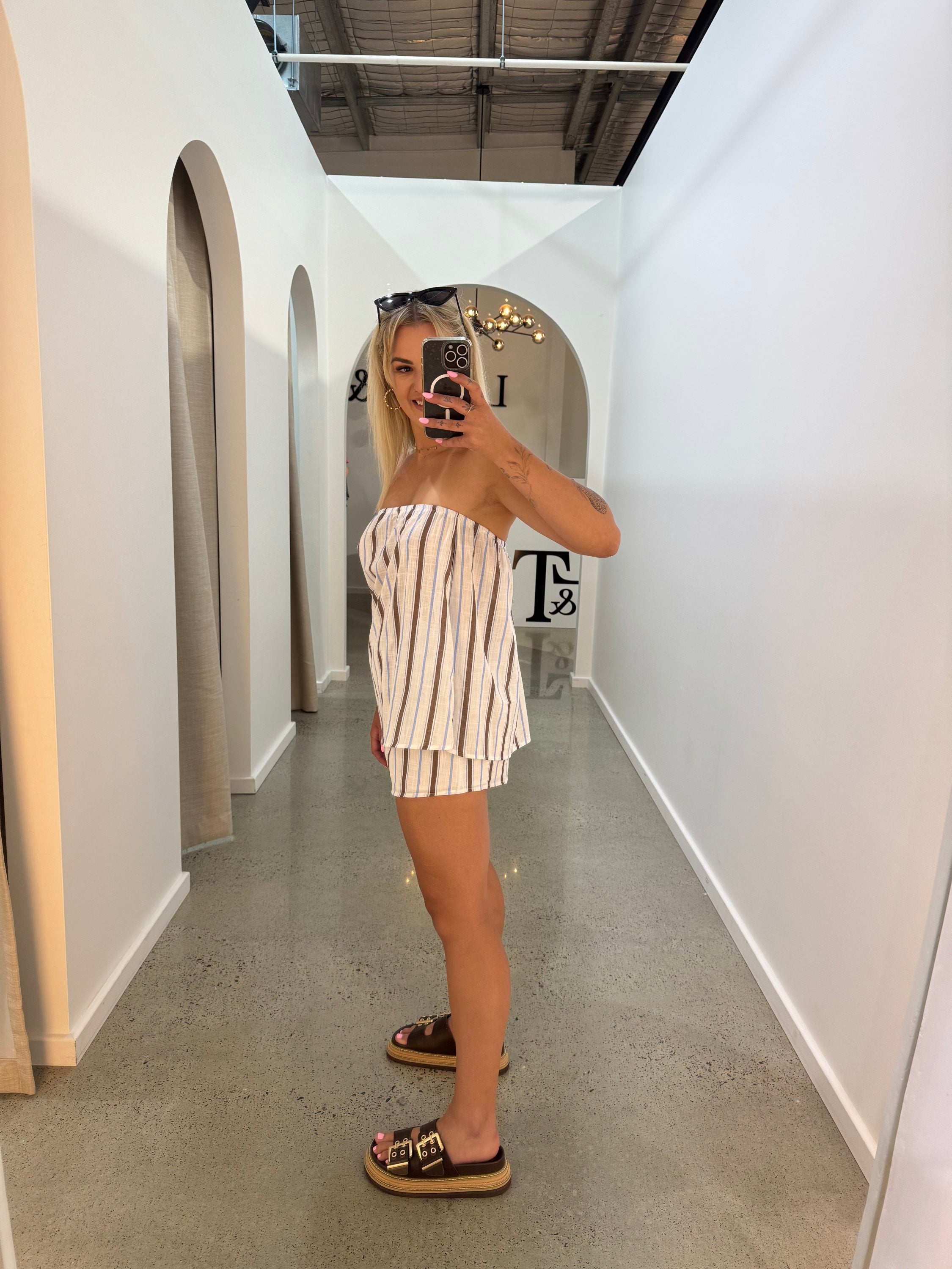 BY FRANKIE / STRAPLESS STRIPE TOP / 739-6