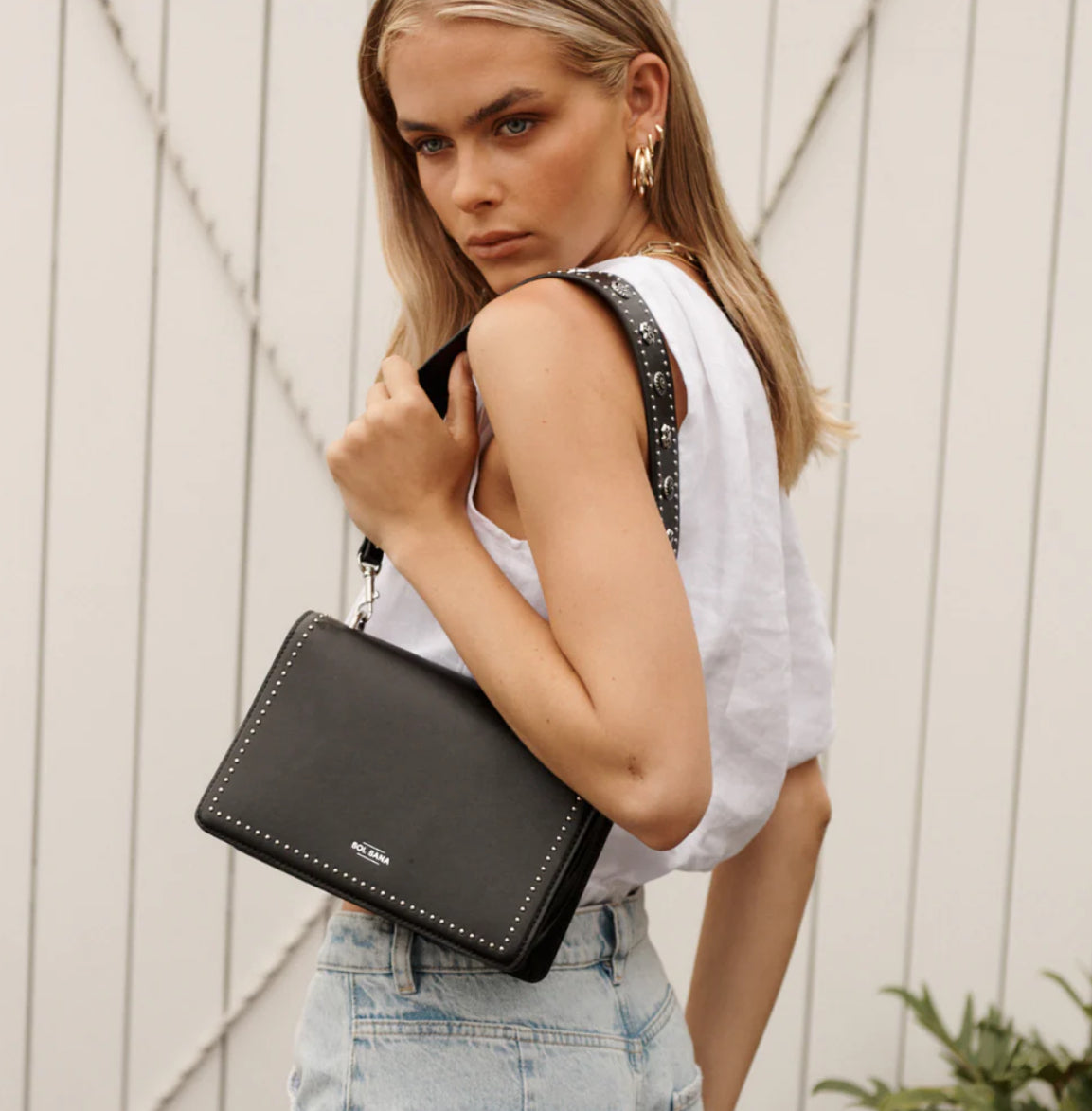SOL SANA / FLAP BAG / SILVER