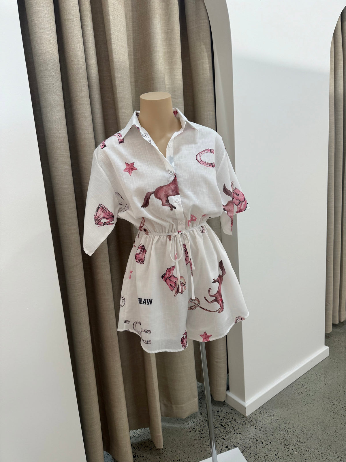 BY FRANKIE - RODEO PLAYSUIT - WHITE