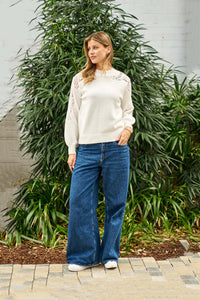 BOHO AUSTRALIA / REUBEN SWEATER / WHITE / BK26466006