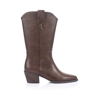 VERALI / BENNY WESTERN BOOT / CHOCOLATE BROWN DISTRESSED