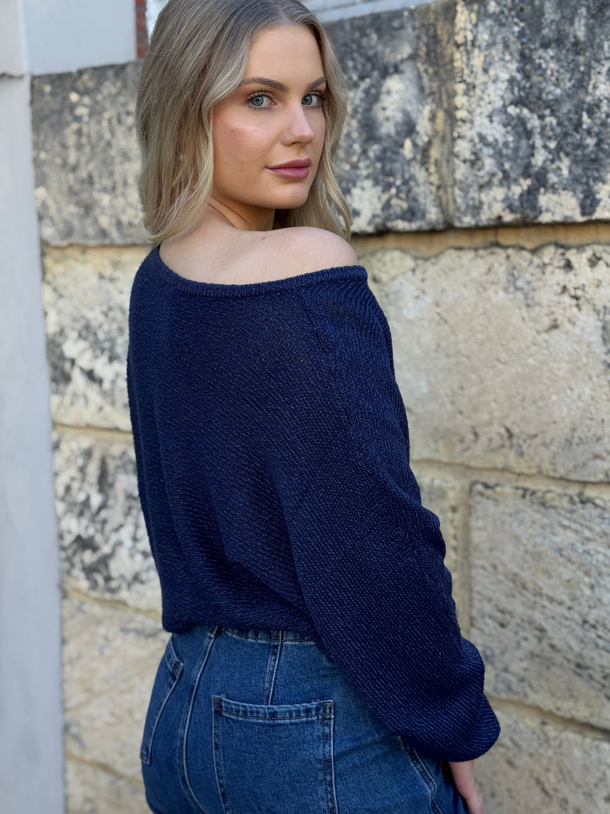MOST / TAPE BOAT KNIT JUMPER / NAVY / PR16516