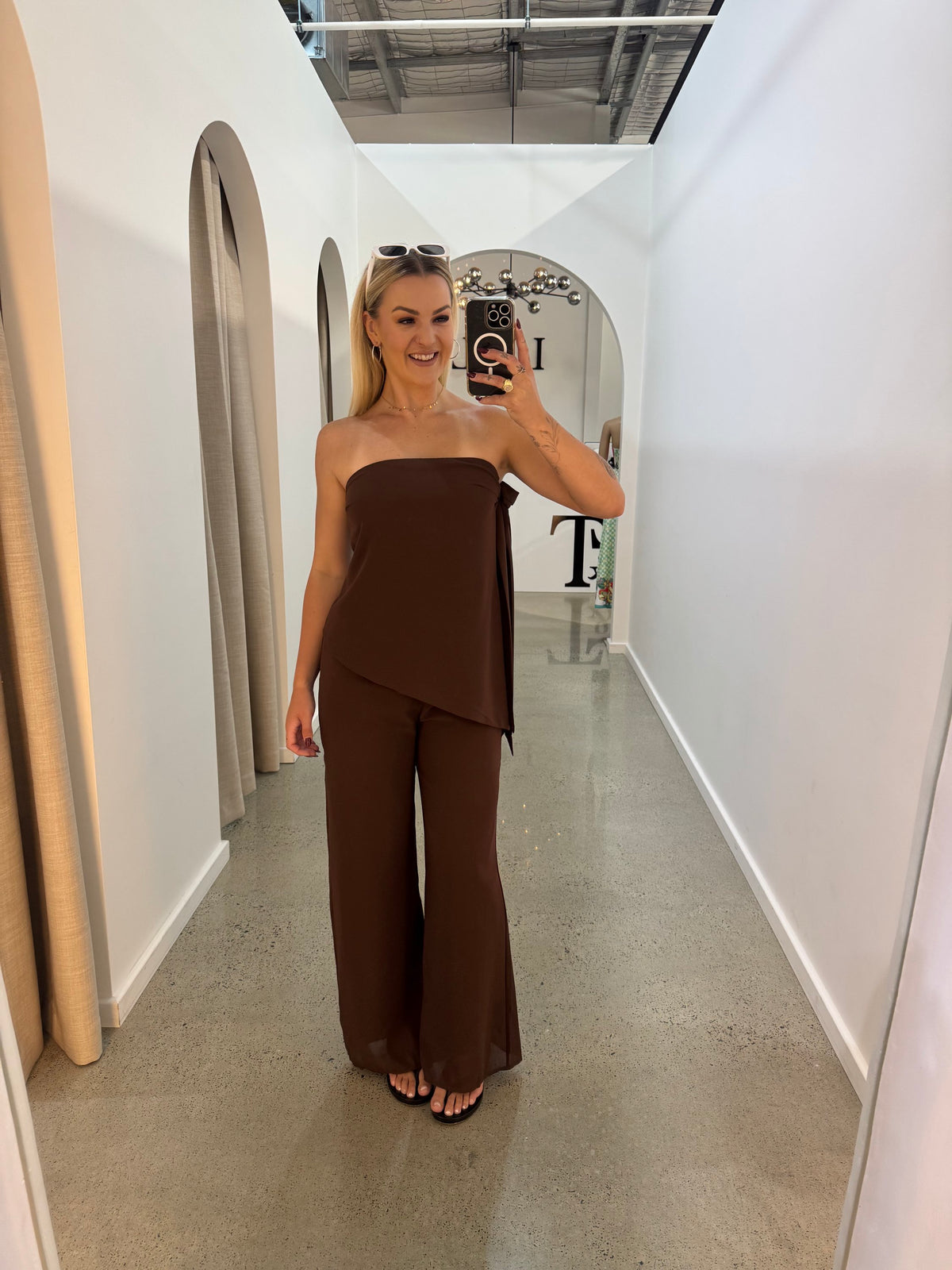 BY FRANKIE / CHOCOLATE SHEER TOP / 598-2