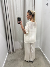 BY FRANKIE / CREAM PANTS  / 985-2