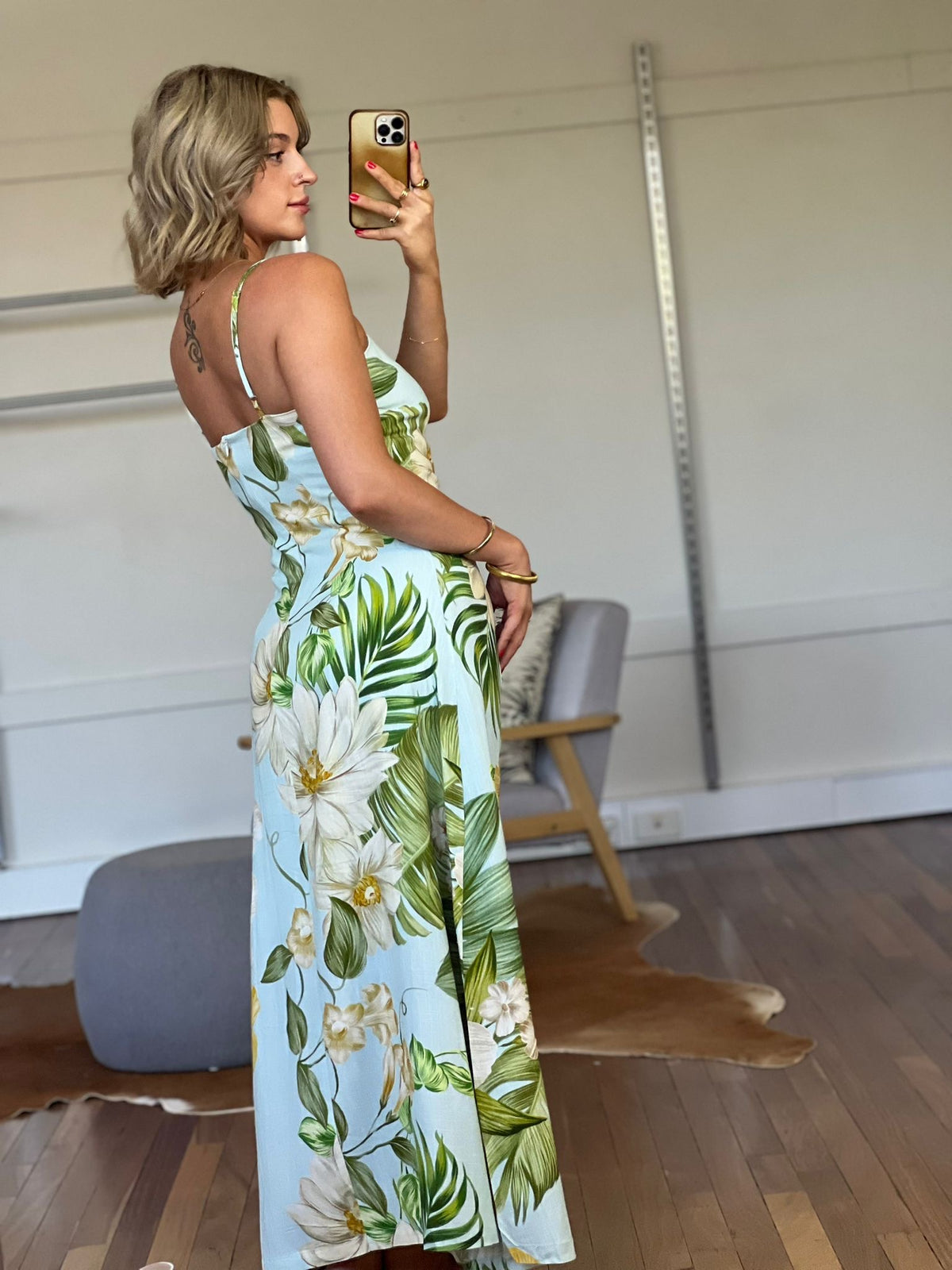 WHITE CLOSET / LUSH BLOSSOM MAXI DRESS / TFE11539