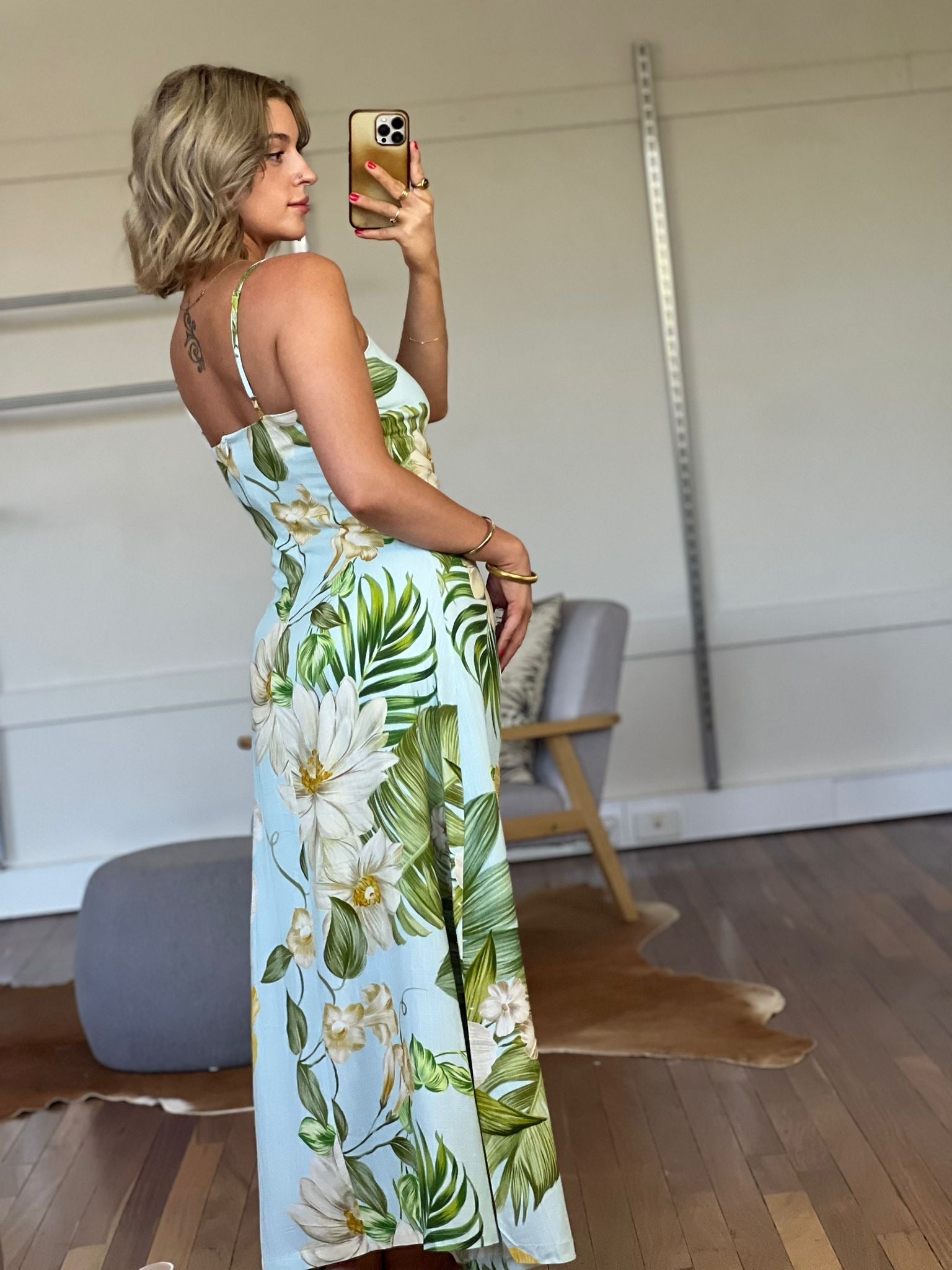 WHITE CLOSET / LUSH BLOSSOM MAXI DRESS / TFE11539